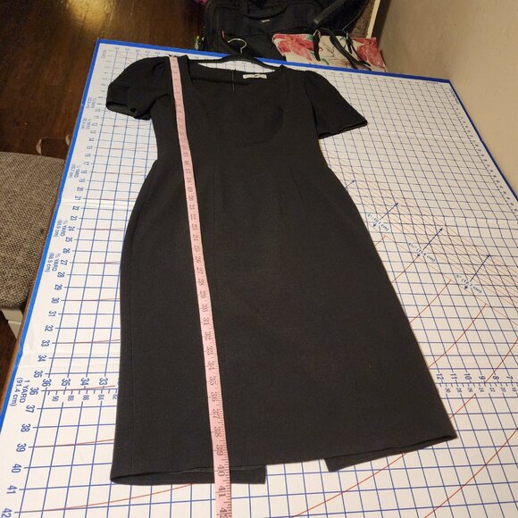 Dress the Population Ruth Midi Assymetrical Dress NWOT Black Med - Picture 2 of 10